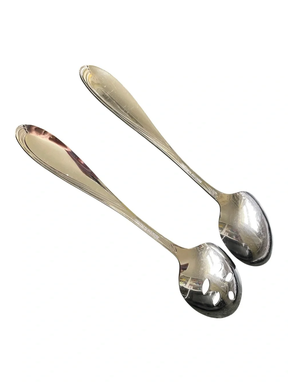 Oneida Cambra serving set, one slotted and one solid
